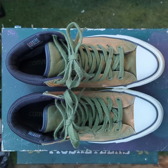 CTAS Counter Climate High Tops. 7.5M 9.5W. Green & Tan. Work boot style. - Picture 4 of 4